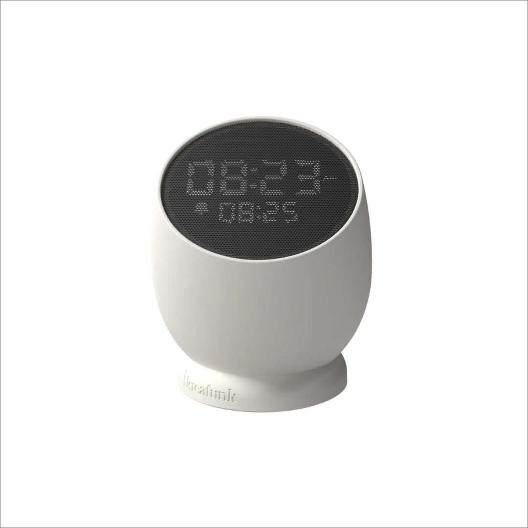 KREAFUNK Bell Alarm Clock, White