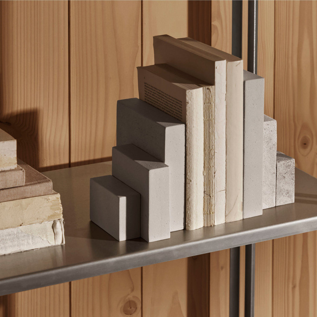 KRISTINA DAM STUDIO Bookend Sculpture, Light Grey