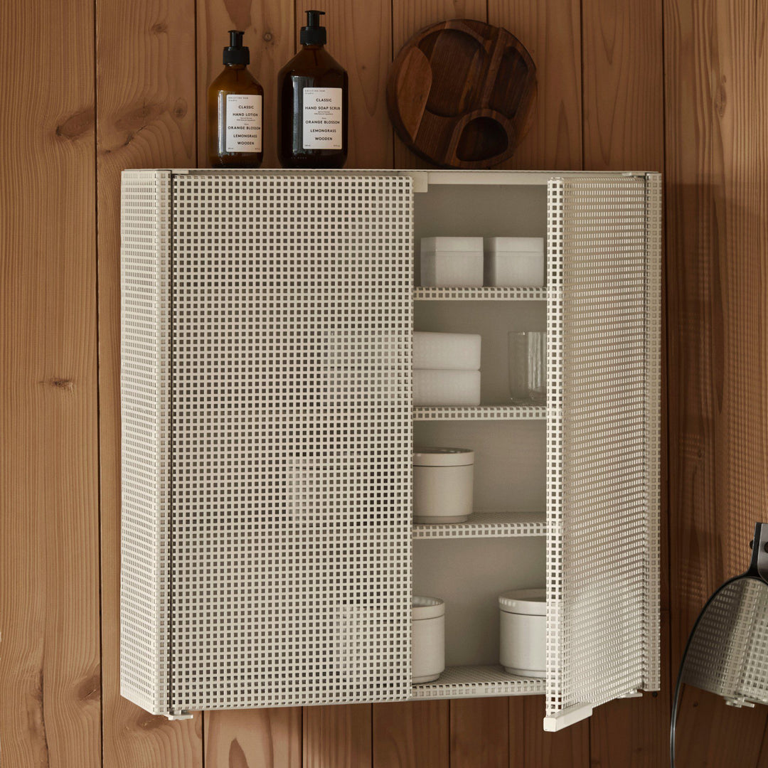 KRISTINA DAM STUDIO Grid Wall Cabinet, Beige