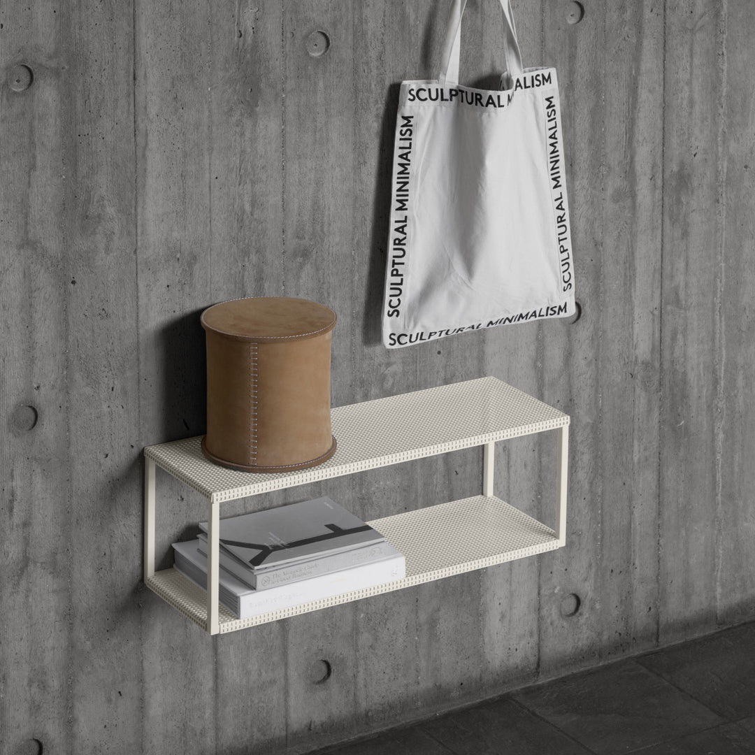 KRISTINA DAM STUDIO Large Grid Wall Shelf, Beige