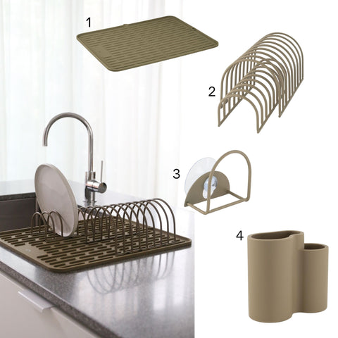 DESIGNSTUFF Kitchen Set, Khaki