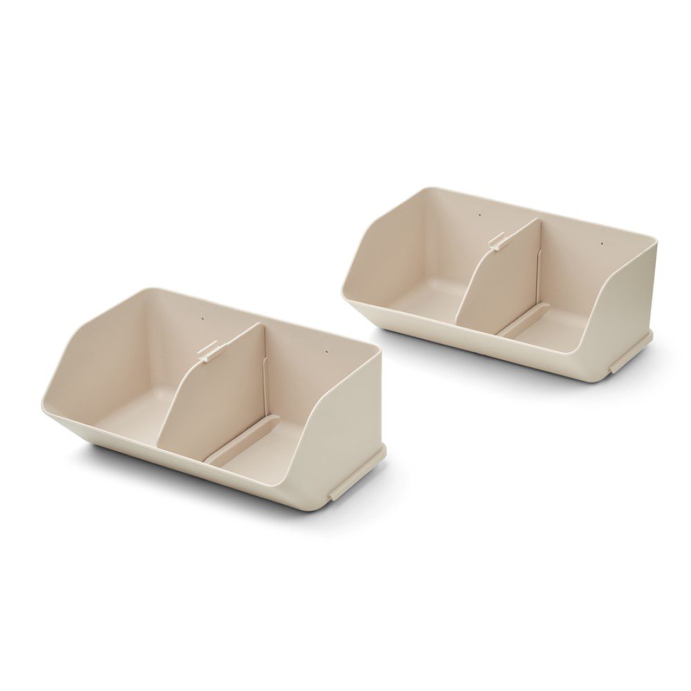 LIEWOOD Rosemary Desktop Organiser/Toy Organiser 2-Pack, M, Sandy