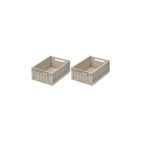 LIEWOOD Weston Storage Box, S, Sandy (Set of 2)