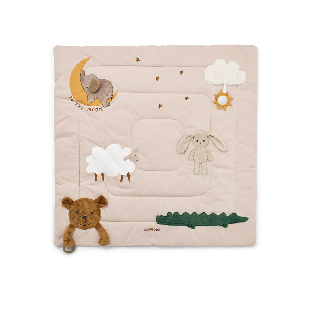 LIEWOOD Bernet Classic Activity Baby Blanket, Sandy Multi Mix