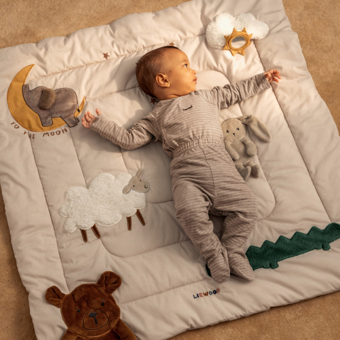 LIEWOOD Bernet Classic Activity Baby Blanket, Sandy Multi Mix