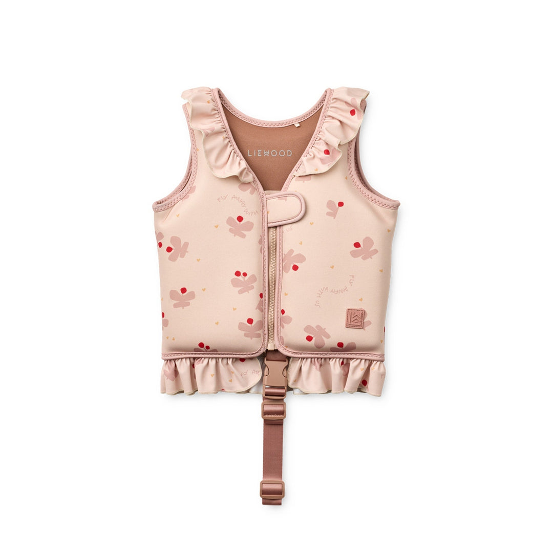 LIEWOOD Dove Swim Vest w/Frill, Butterfly/Apple Blossom