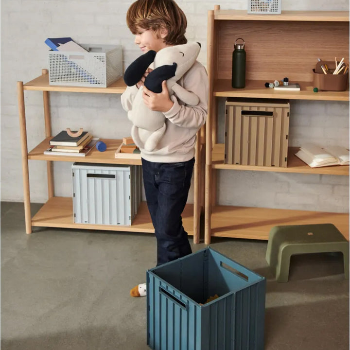 LIEWOOD Elijah Storage Box w/Lid, Whale Blue