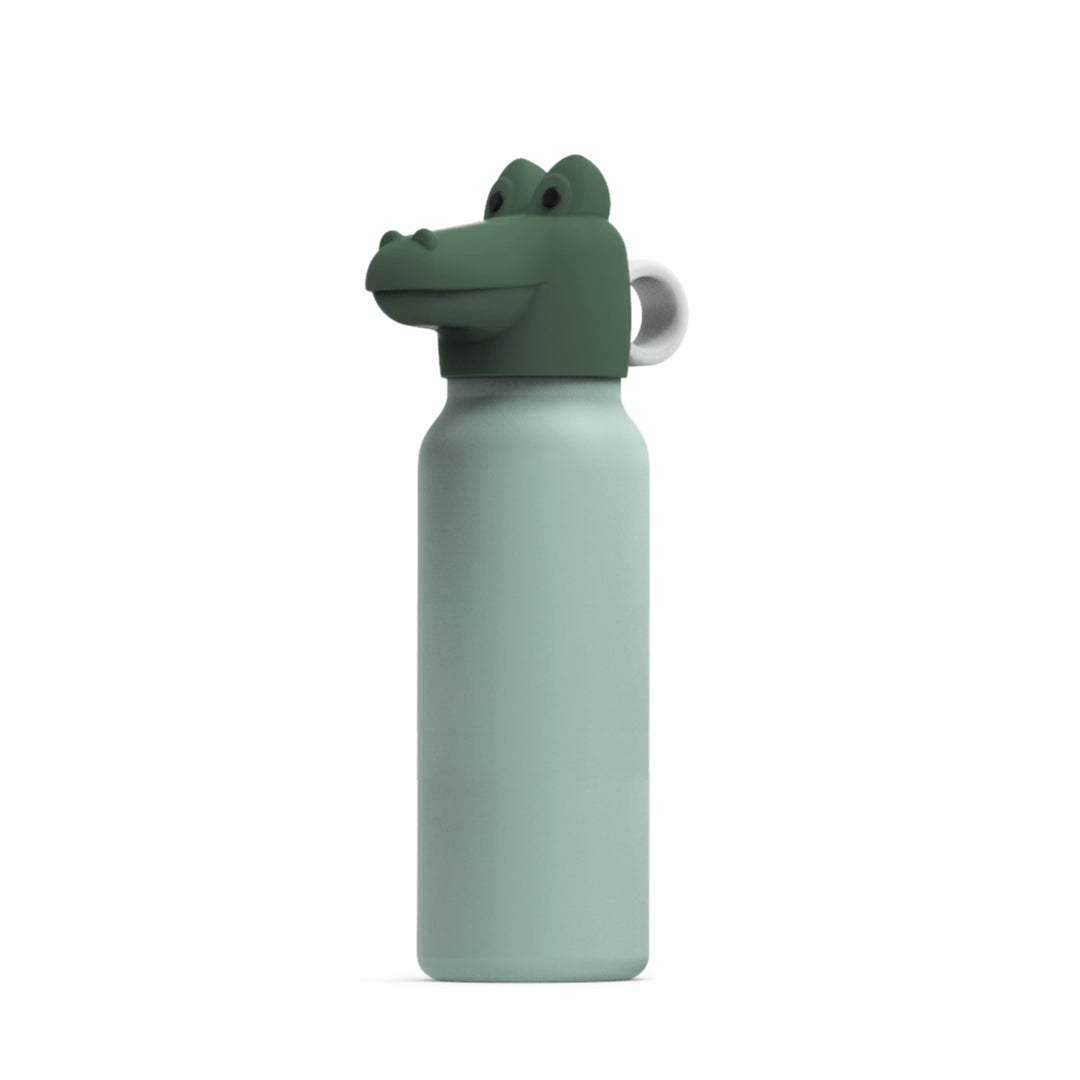 LIEWOOD Falk Water Bottle With Crocodile Lid 350 ml, Peppermint/Garden Green