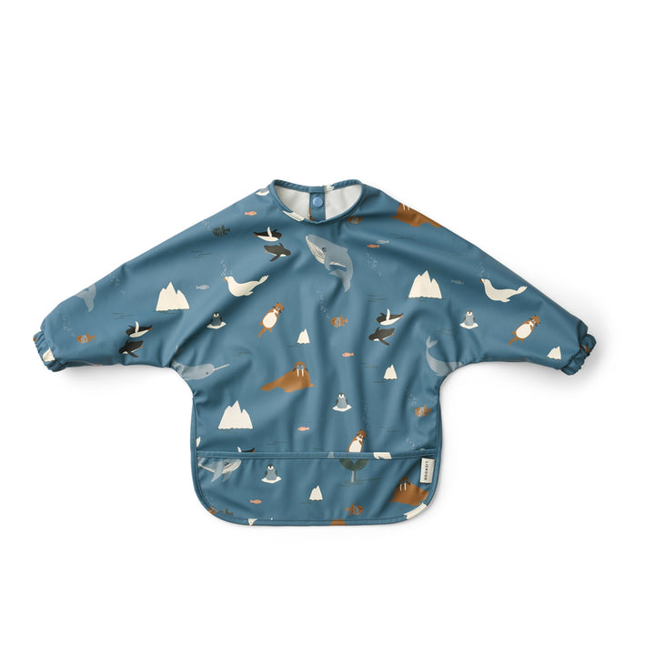 LIEWOOD Merle Printed Cape Bib, Arctic Sea/Ocean View