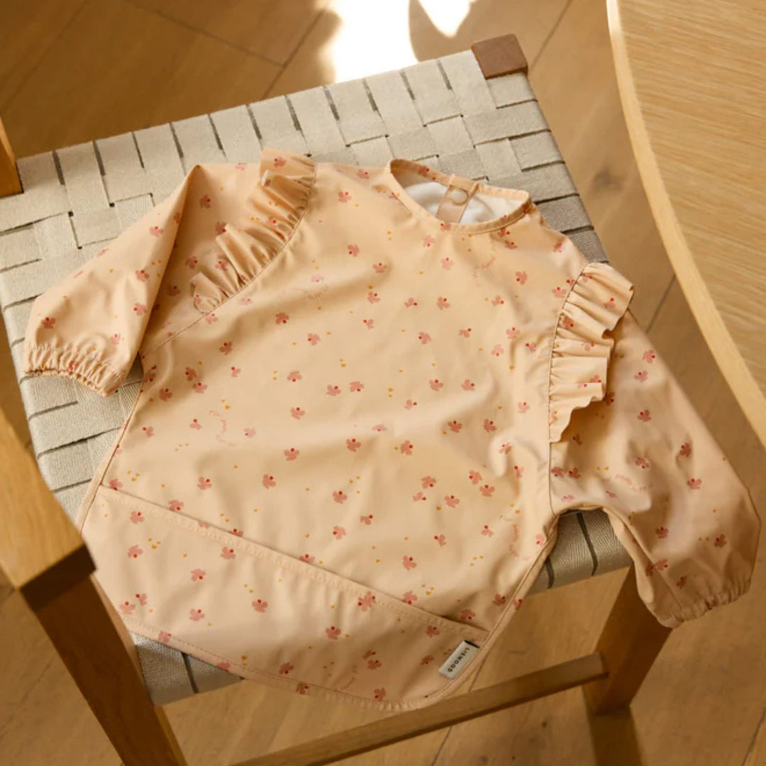 LIEWOOD Merle Ruffle Cape Bib, Mini Butterfly/Apple Blossom