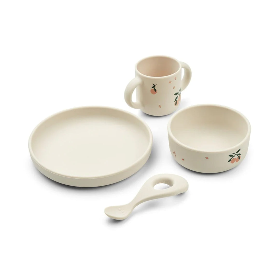 LIEWOOD Vivi Printed Tableware Set, Peach/Sea Shell Mix