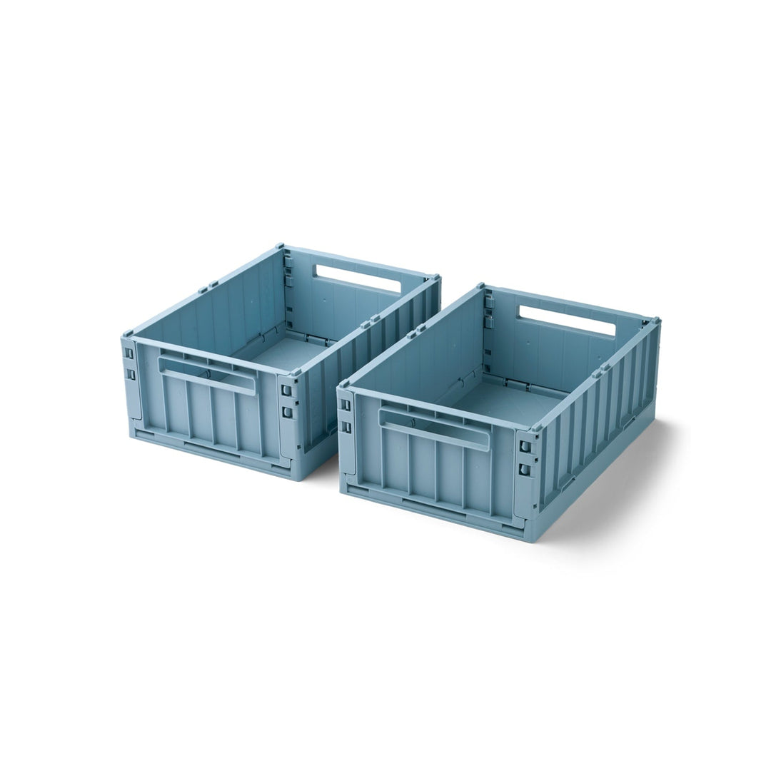 LIEWOOD Weston Storage Box, M, Beach Blue (Set of 2)