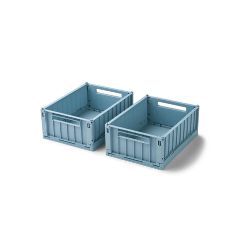 LIEWOOD Weston Storage Box, S, Beach Blue (Set of 2)