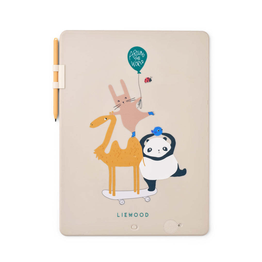 LIEWOOD Zora Magic Drawing Board, Large, Around The World/Sandy