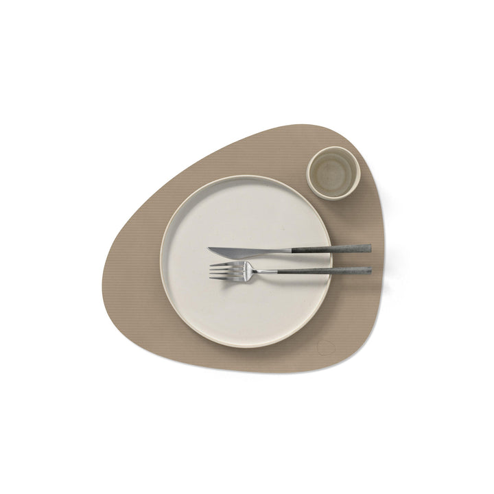 LIND DNA Curve Table Placemat L Corduroy, Clay Brown