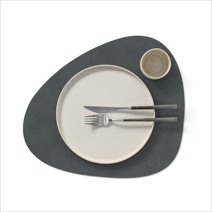 LIND DNA Nupo Curve Table Placemat L, Anthracite