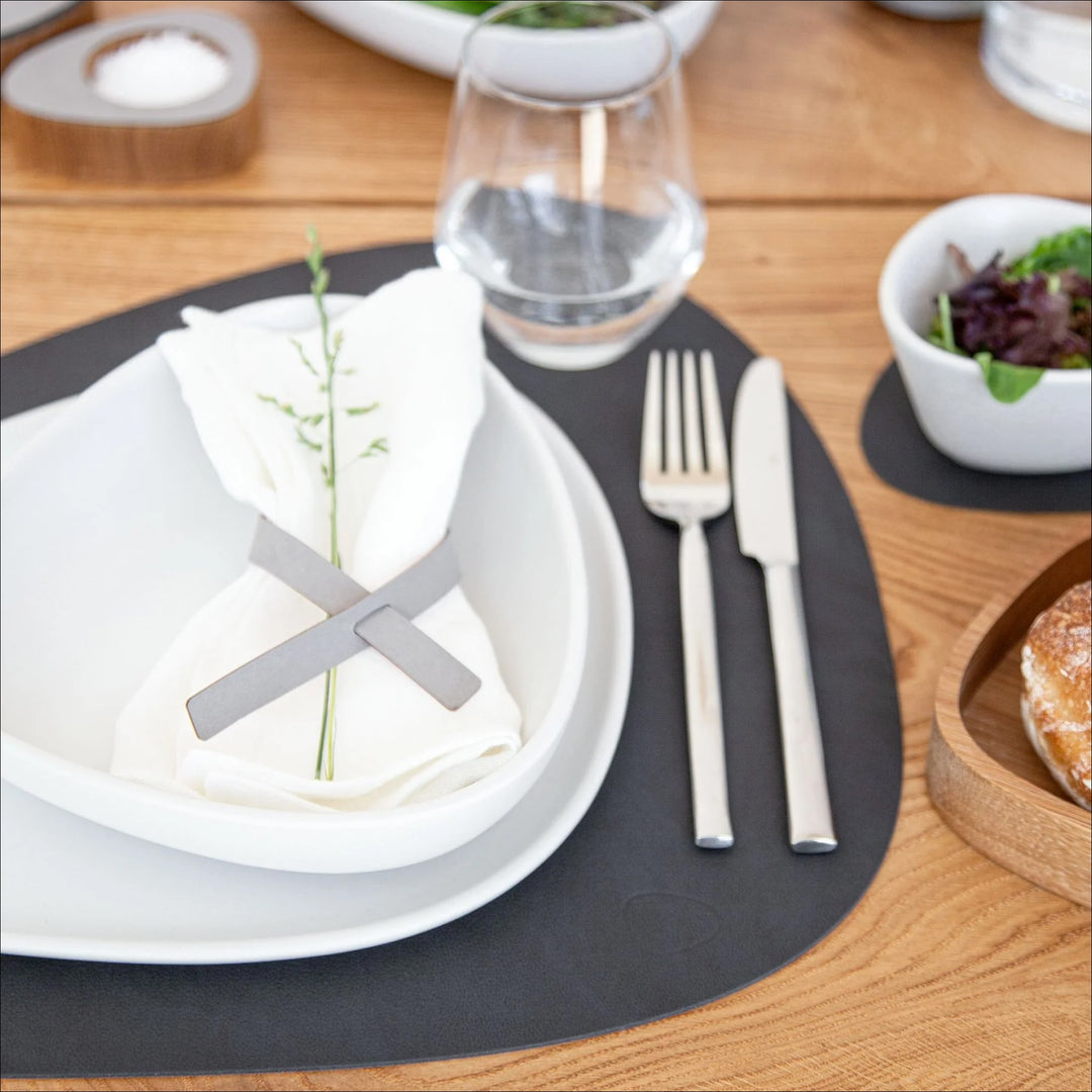 LIND DNA Nupo Curve Table Placemat L, Black