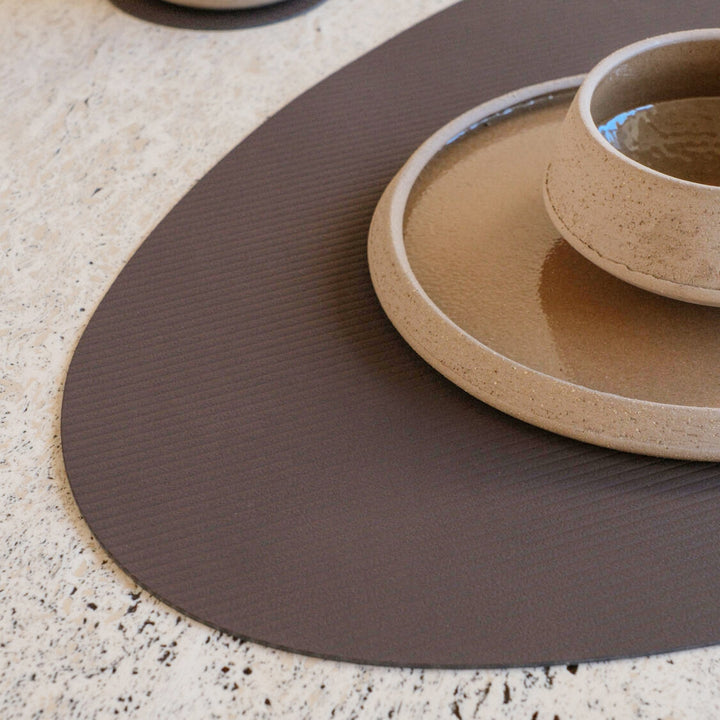 LIND DNA Nupo Curve Table Placemat L, Caviar