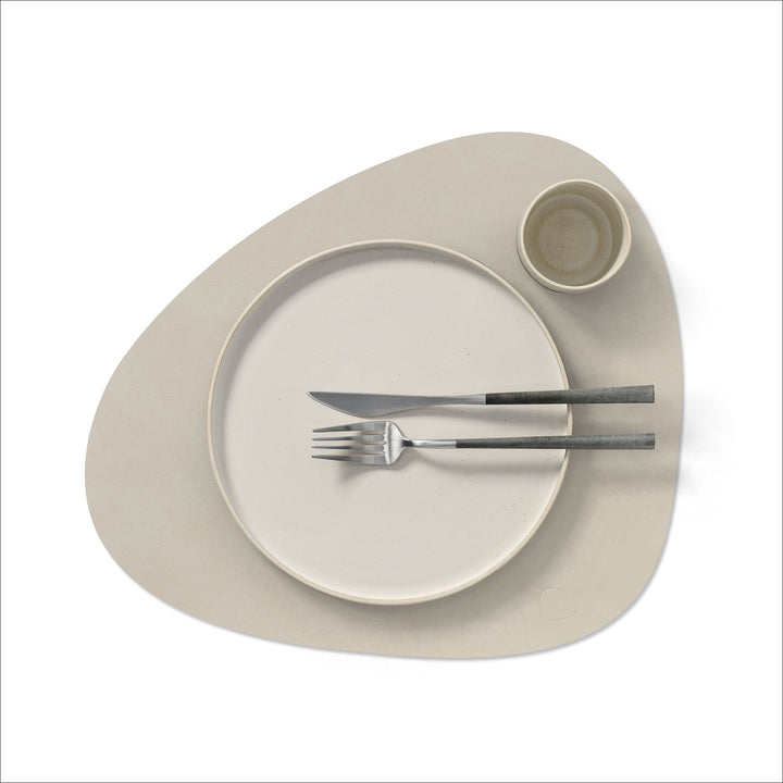 LIND DNA Nupo Curve Table Placemat L, Oyster White