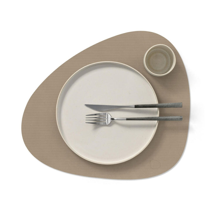 LIND DNA Curve Table Placemat L Corduroy, Clay Brown