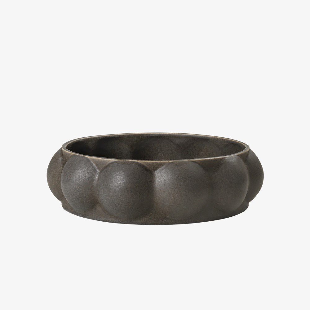 LOUISE ROE Ceramic Balloon Tray 07, Mud Brown