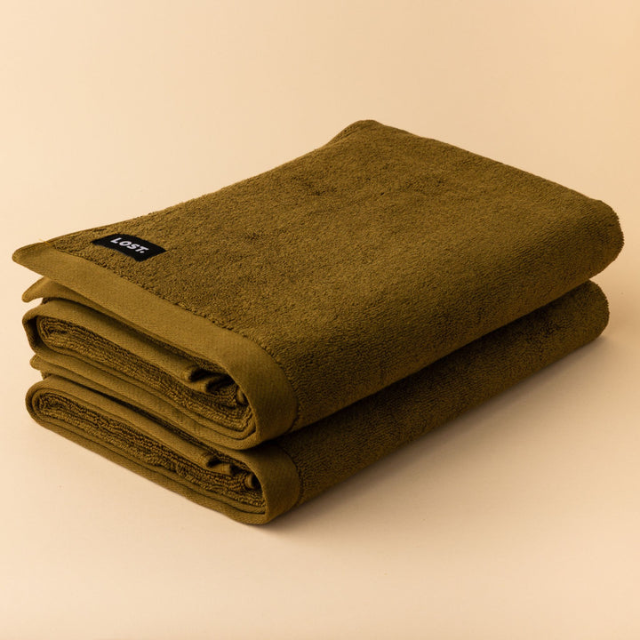 LOST TOWELS Bath Towel, 70x140cm, Khaki