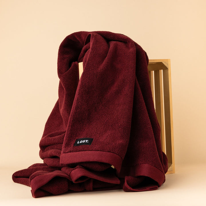 LOST TOWELS Bath Sheet, 90x170cm, Mulberry