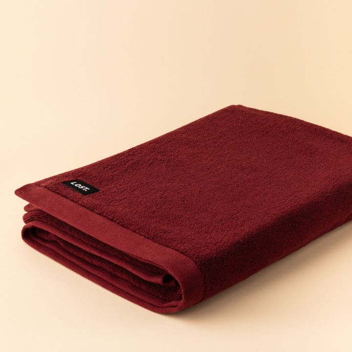 LOST TOWELS Bath Sheet, 90x170cm, Mulberry