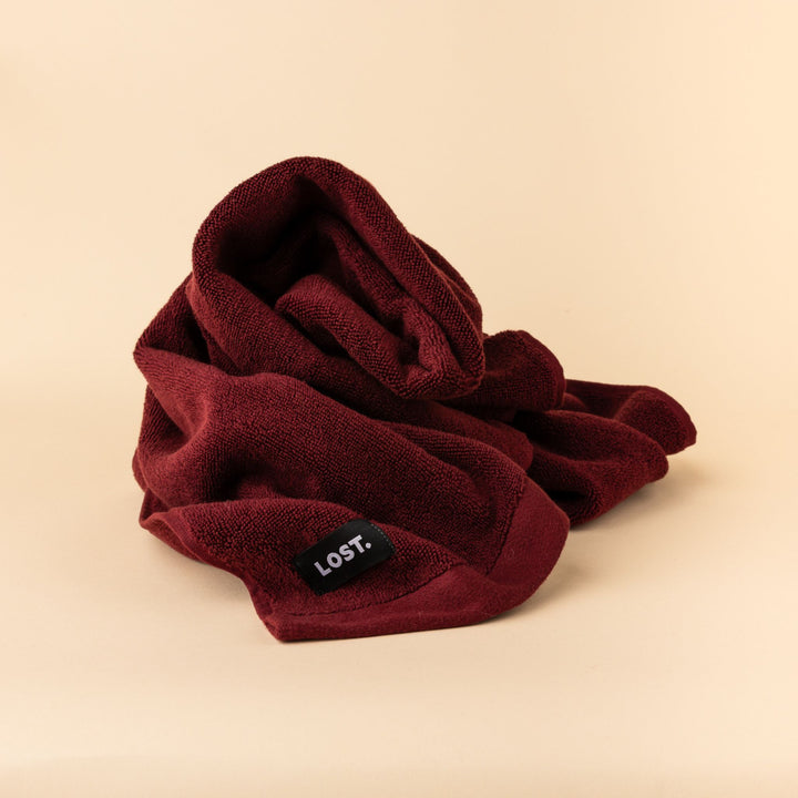 LOST TOWELS Bath Sheet, 90x170cm, Mulberry