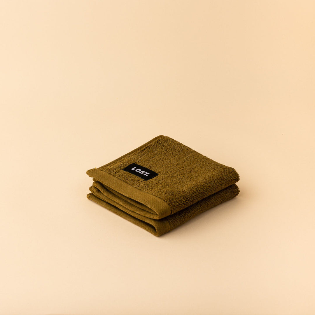 LOST TOWELS Face Washer, 30x30cm, Khaki