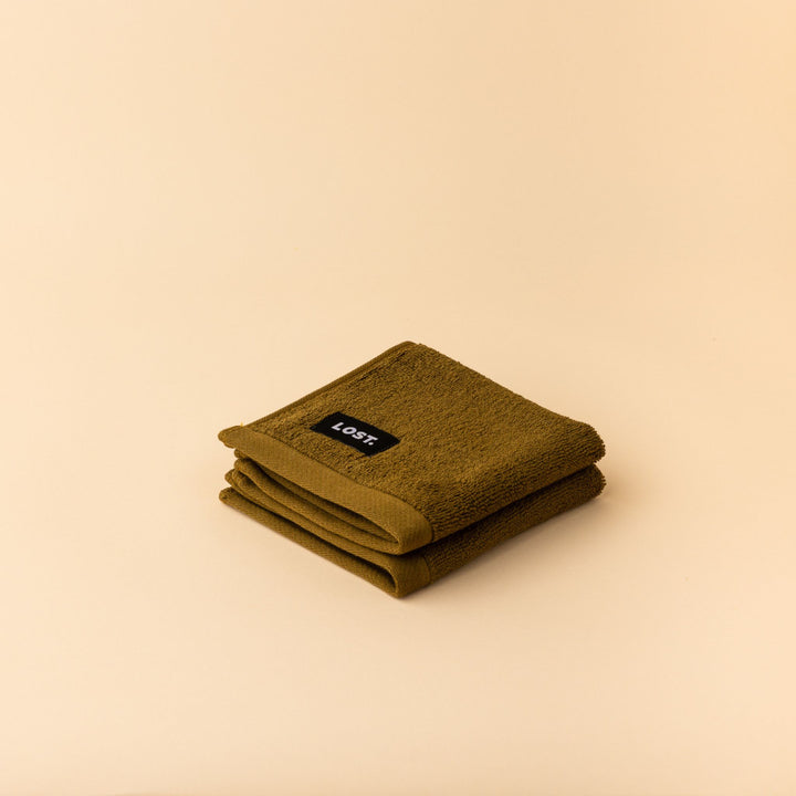 LOST TOWELS Face Washer, 30x30cm, Khaki