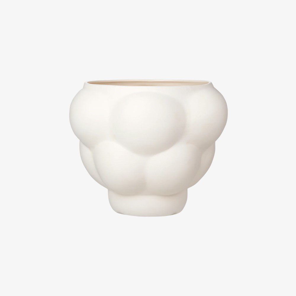 LOUISE ROE Ceramic Balloon Bowl 05, H24cm, Raw White