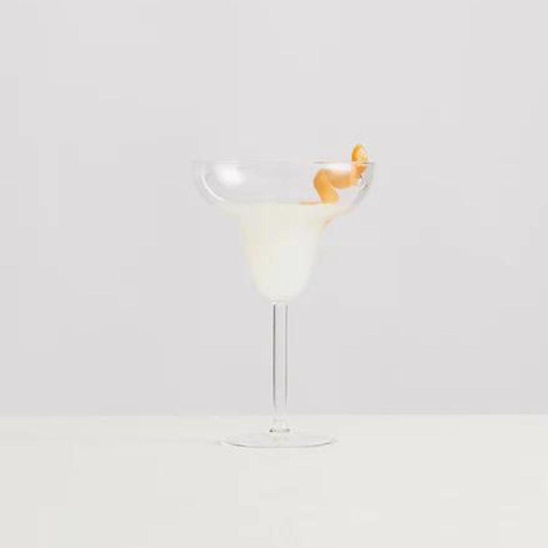 MAISON BALZAC Le Twist Cocktail Glass, Clear/Opaque Yellow