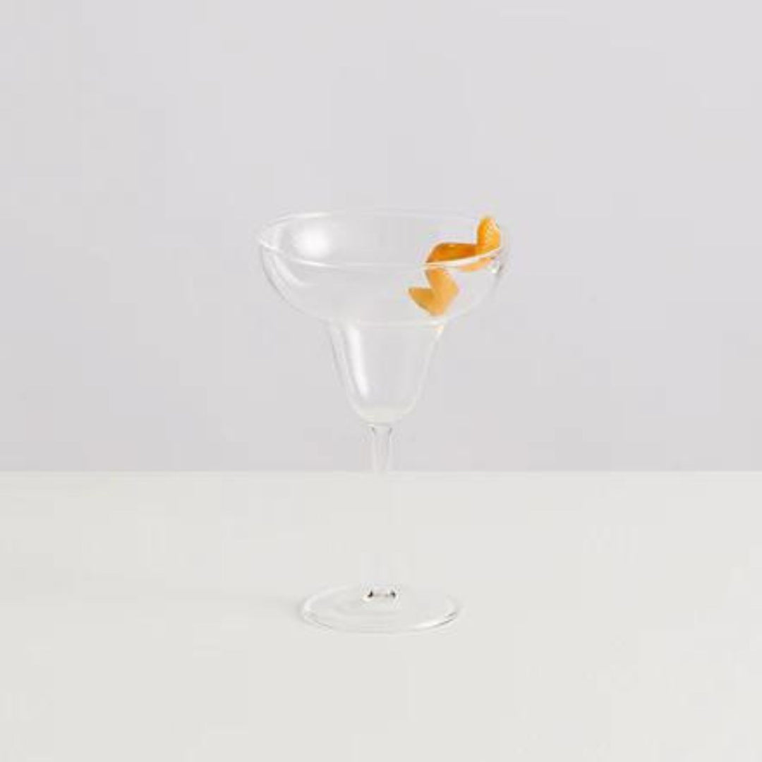 MAISON BALZAC Le Twist Cocktail Glass, Clear/Opaque Yellow