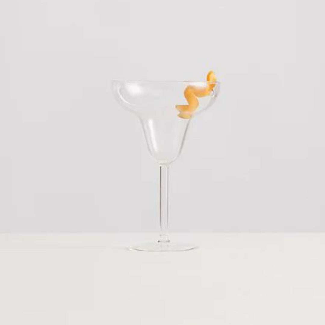 MAISON BALZAC Le Twist Cocktail Glass, Clear/Opaque Yellow