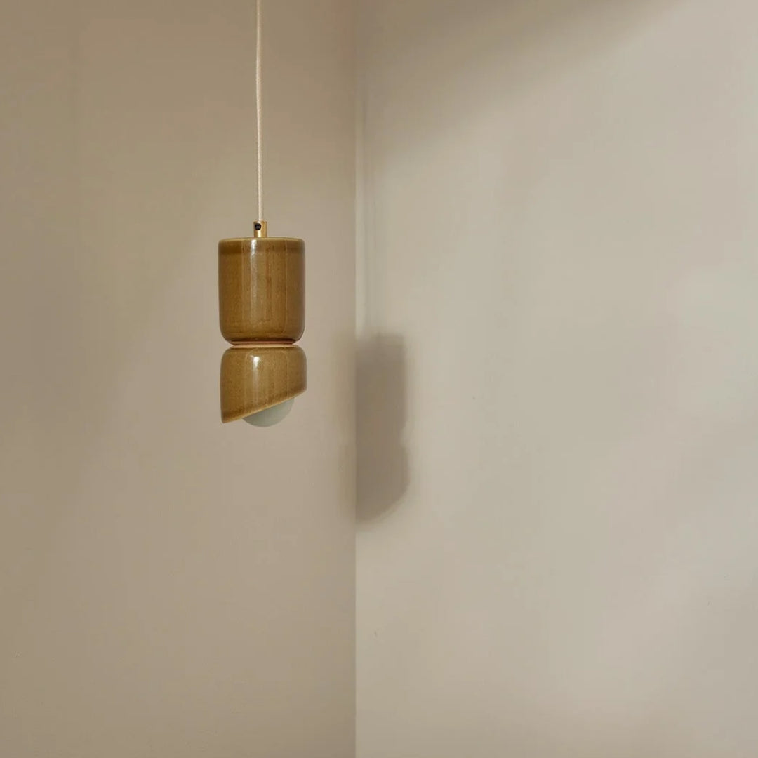 PRE-ORDER │ MARZ DESIGNS Terra 1.5 Pendant Light, Fabric, Chartreuse/Brass