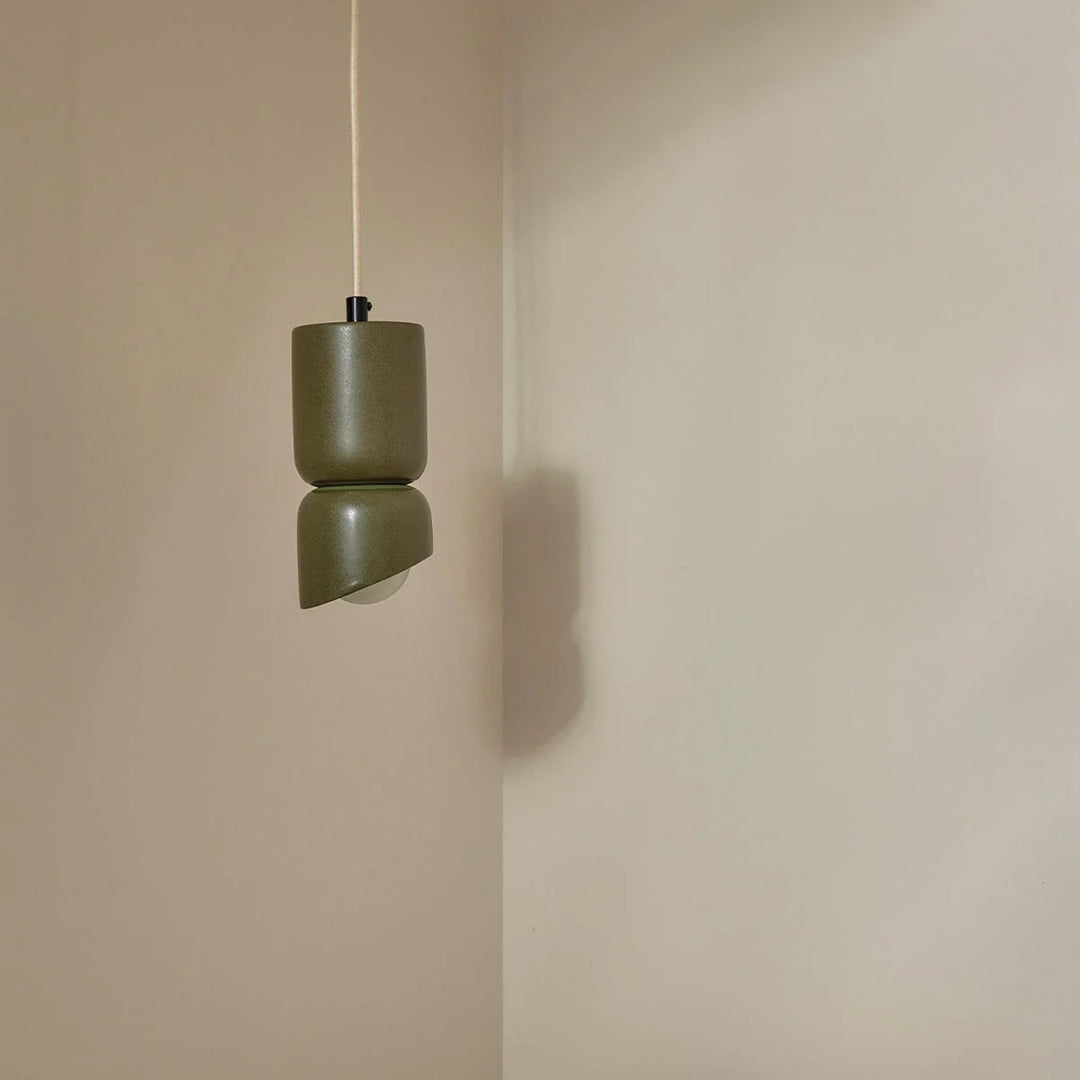 PRE-ORDER │ MARZ DESIGNS Terra 1.5 Pendant Light, Fabric, Olive/Brushed Black