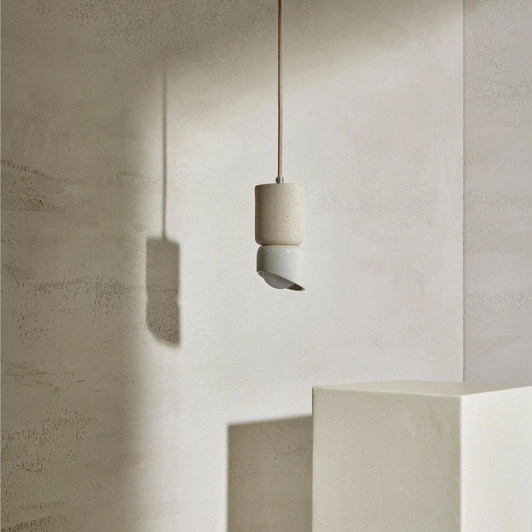 PRE-ORDER │ MARZ DESIGNS Terra 1.5 Pendant Light, Fabric, Vanilla Bean/Brushed Nickel