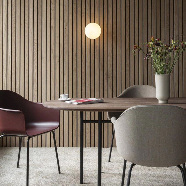 PRE-ORDER │ AUDO CPH (Ex MENU) Snaregade Dining Table, Oval, Black Steel/Dark Stained Oak