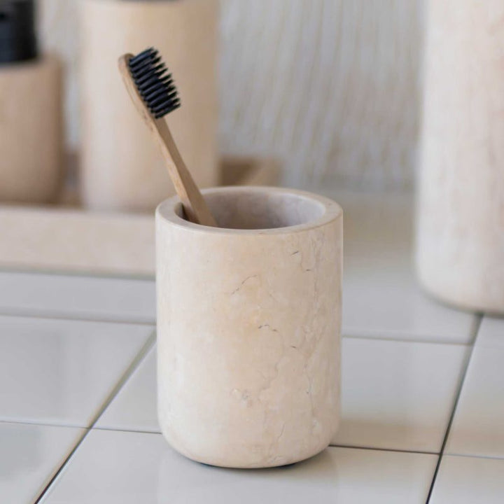 METTE DITMER Marble Toothbrush Holder, Sand