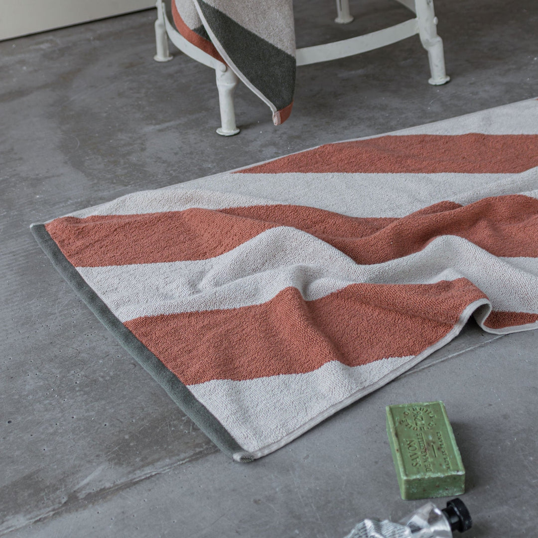 METTE DITMER Diagonal Bath Mat, 50x80cm, Brick