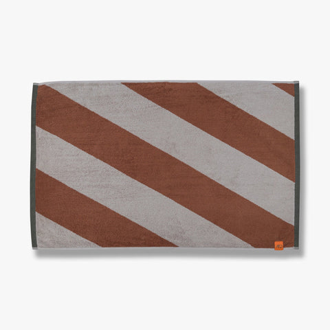 METTE DITMER Diagonal Bath Mat, 50x80cm, Brick