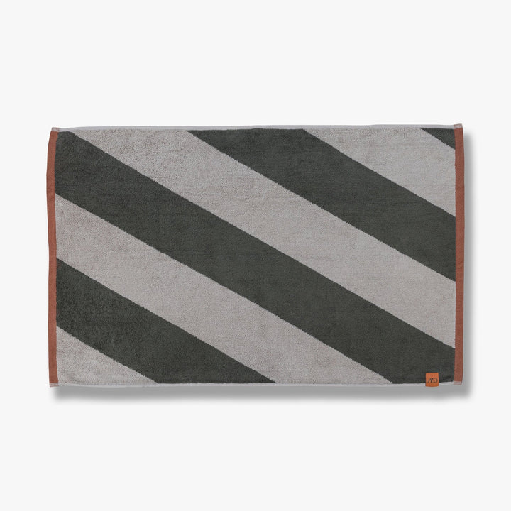 METTE DITMER Diagonal Bath Mat, 50x80cm, Dark Olive