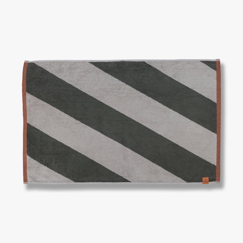 METTE DITMER Diagonal Bath Mat, 50x80cm, Dark Olive