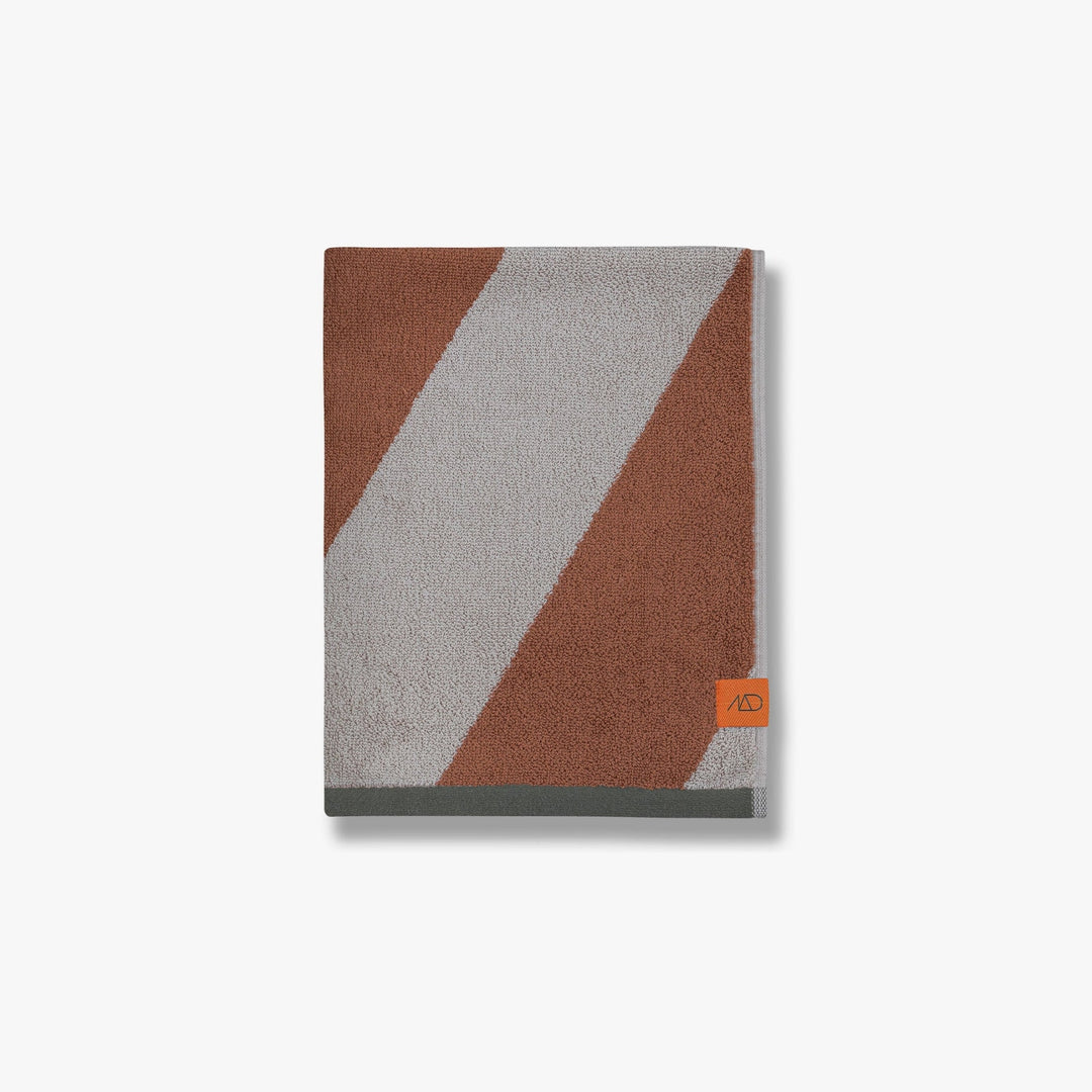 METTE DITMER Diagonal Hand Towel, 40x55cm, Brick (2 Pack)
