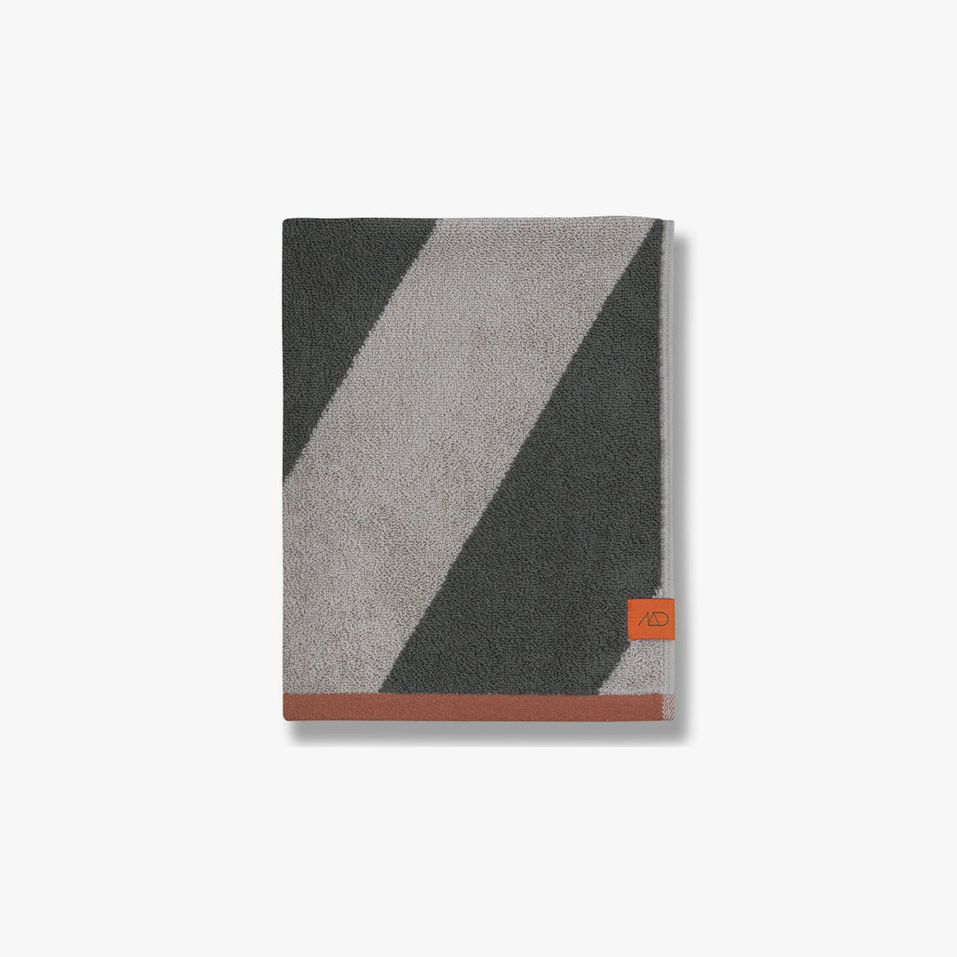 METTE DITMER Diagonal Hand Towel, 40x55cm, Dark Olive (2 Pack)
