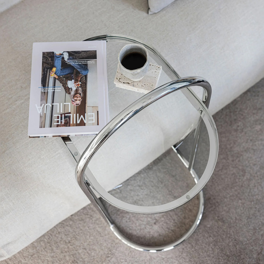 METTE DITMER Moves Side Table, L51 x W34.5 x H76.5 cm, Chrome