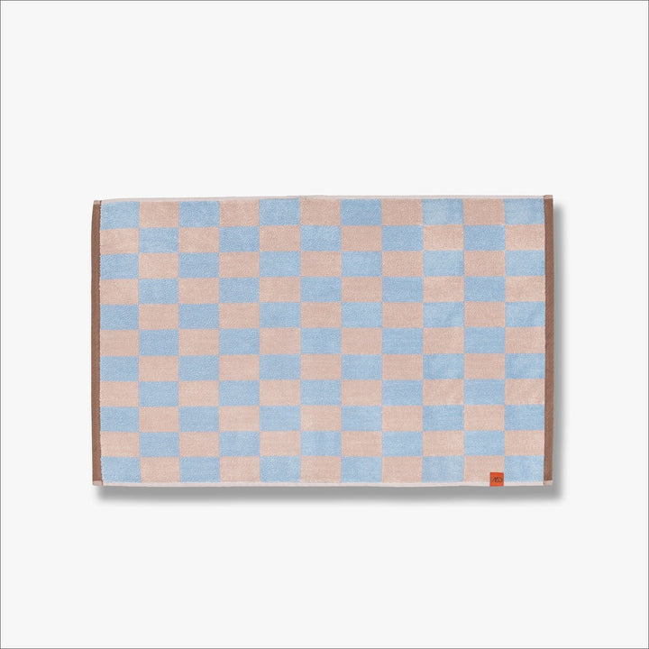 METTE DITMER Retro Bath Mat, Organic Cotton, 50x80 cm, Light Blue