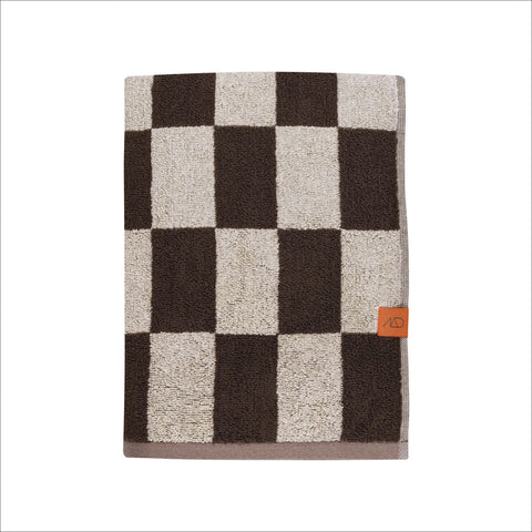 METTE DITMER Retro Bath Towel, Organic Cotton, 70x133 cm, Chocolate