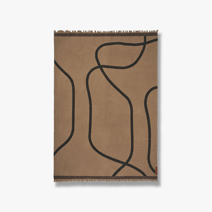 METTE DITMER Shadow Throw, L175 x W130 cm, Latte/Black